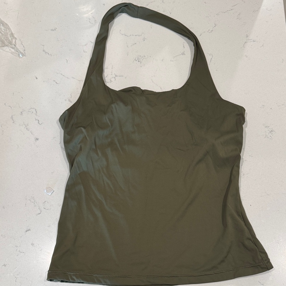 Army Green Women's Halter Top